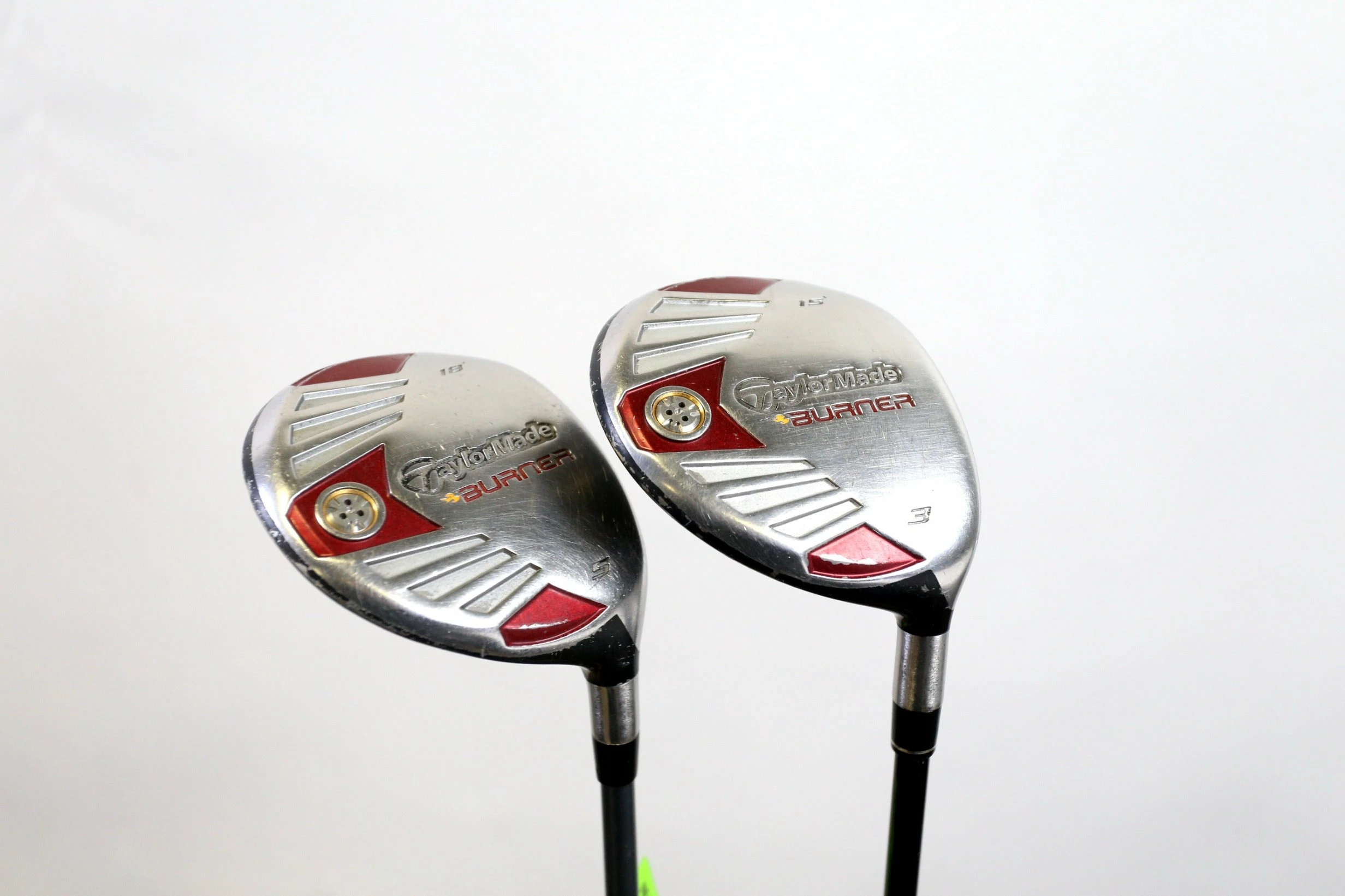 TaylorMade Burner Steel 3, 5 Wood Set RH Graphite Shafts Regular Flex - Image 3