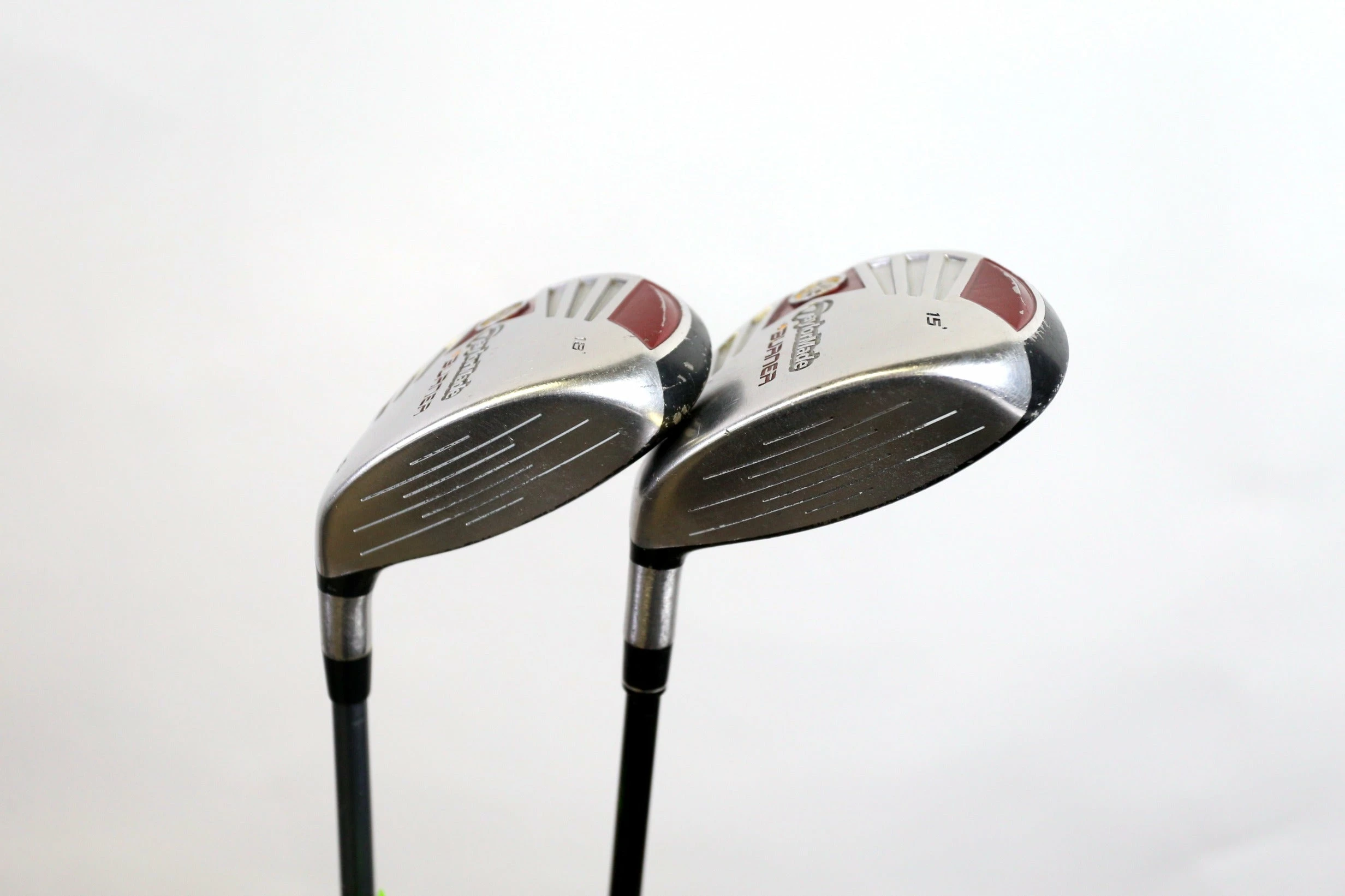 TaylorMade Burner Steel 3, 5 Wood Set RH Graphite Shafts Regular Flex - Image 5