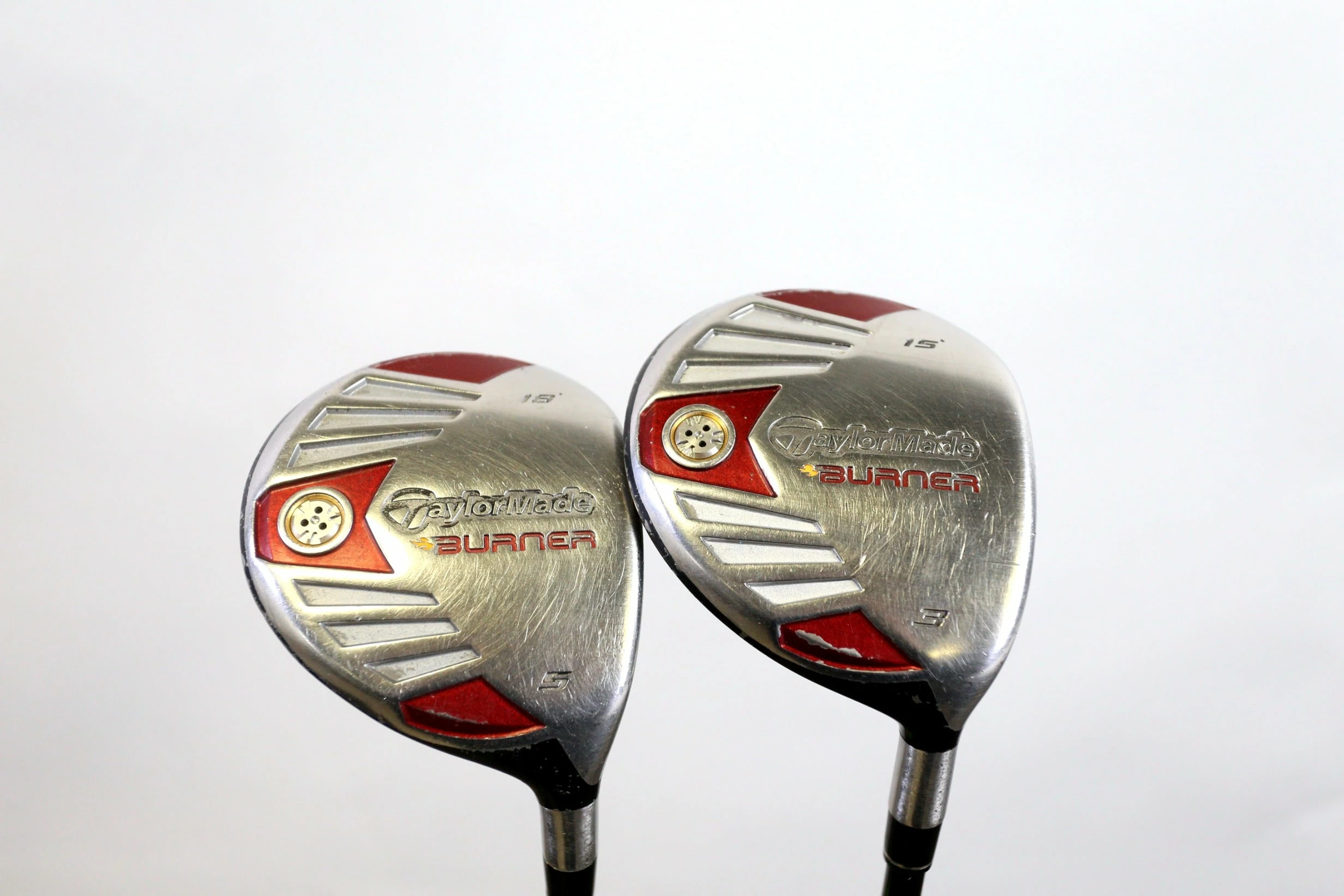 TaylorMade Burner Steel 3, 5 Wood Set RH Graphite Shafts Regular Flex