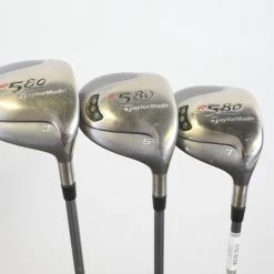 TaylorMade R580 3, 5, 7 Wood Set RH Graphite Shafts Ladies Flex